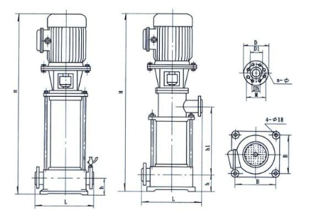多級離心泵安裝尺寸 多級離心泵安裝尺寸