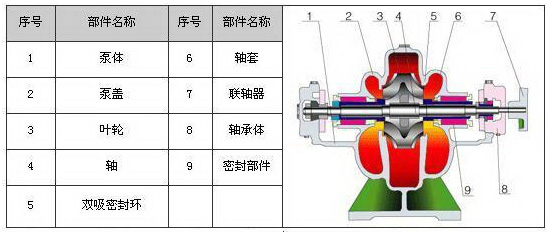 單級雙吸離心泵結(jié)構(gòu)圖 單級雙吸離心泵結(jié)構(gòu)圖