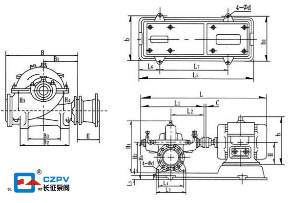 雙吸離心泵裝配圖 雙吸離心泵裝配圖