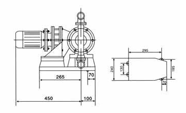 電動隔膜泵安裝尺寸圖 電動隔膜泵安裝尺寸圖