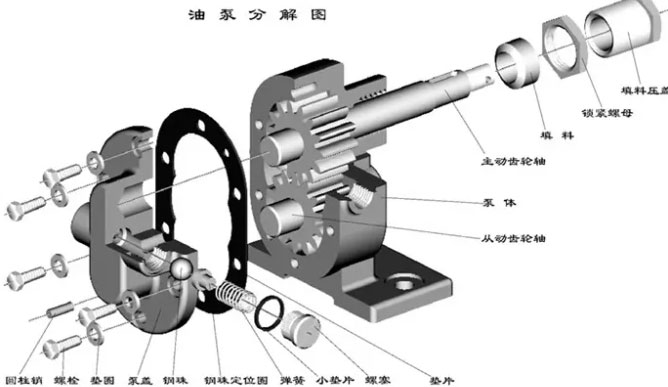 油泵分解圖 油泵分解圖